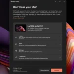 Giao diện ứng dụng Windows Backup trên Windows 11 hiển thị các tùy chọn sao lưu dữ liệu và cài đặt hệ thống.
