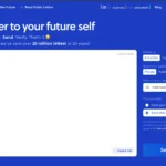 Giao diện viết thư cho tương lai trên website FutureMe với các tùy chọn gửi.