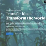Giao diện WeTransfer đơn giản và trực quan, giúp người dùng dễ dàng tải lên và gửi tệp tin lớn mà không cần tài khoản.