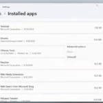 Gỡ cài đặt bản phân phối Ubuntu từ danh sách Ứng dụng đã cài đặt trong Settings của Windows 11