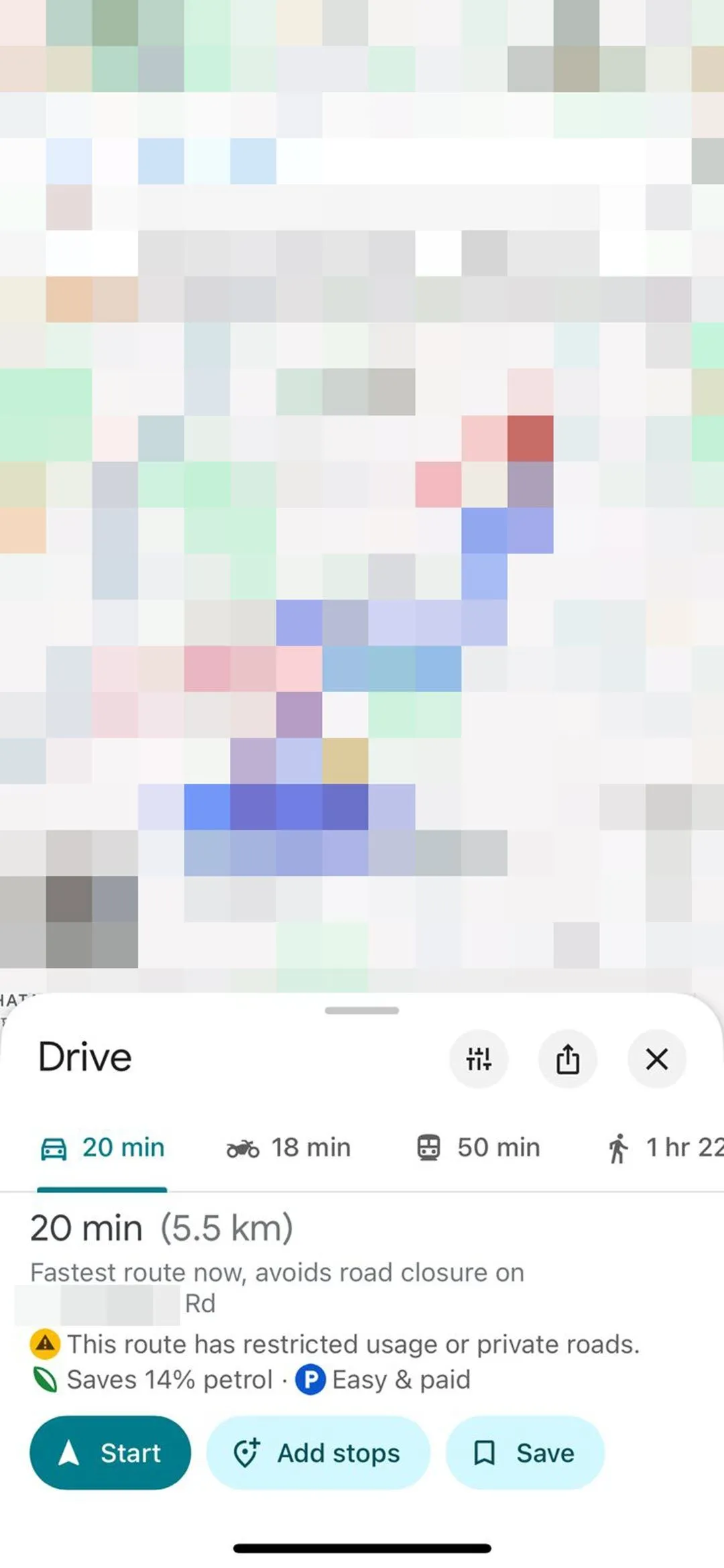 Google Maps hiển thị thông tin đỗ xe dễ dàng trên giao diện iOS
