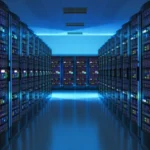 Hệ thống máy chủ trong trung tâm dữ liệu, nơi lưu trữ hạ tầng và cơ sở dữ liệu AI.