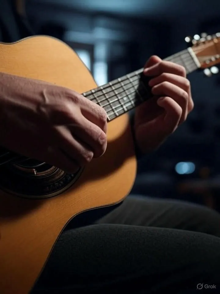 Hình ảnh AI về bàn tay chơi guitar bị lỗi giải phẫu