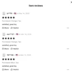 Hình ảnh minh họa các đánh giá sản phẩm lặp lại nhiều lần trên Temu, dấu hiệu của review giả mạo