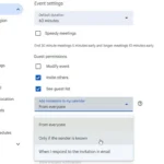 Hình ảnh minh họa cách thay đổi cài đặt sự kiện trong Google Calendar để tăng cường bảo mật.