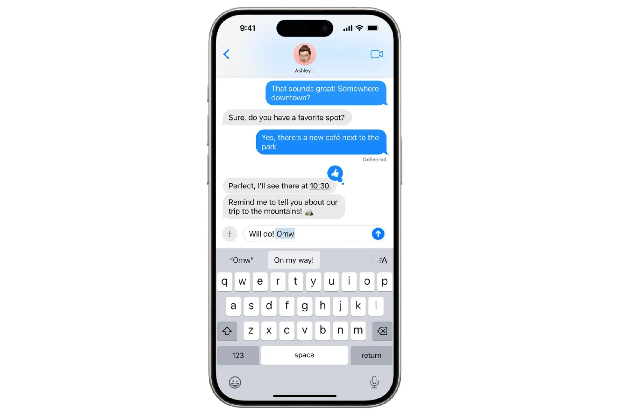 Hình ảnh minh họa tính năng thay thế văn bản trên iPhone do Apple cung cấp