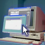 Hình ảnh một máy tính Windows cũ với hai trình duyệt web đang hoạt động, minh họa sự đa dạng lựa chọn.