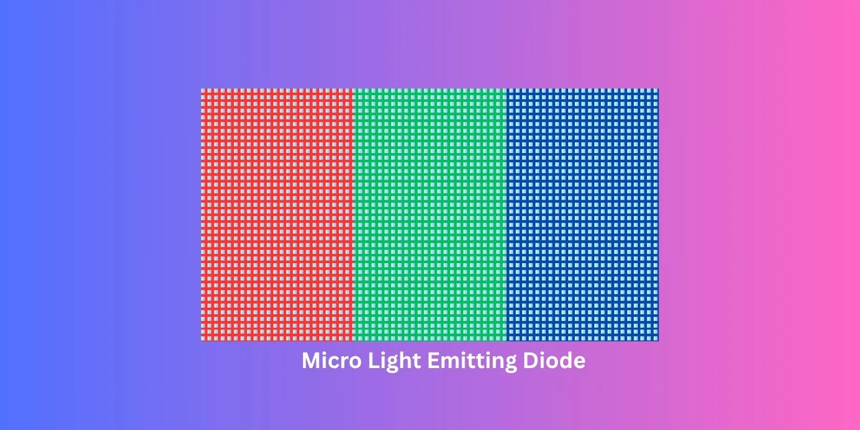 Hình minh họa diode phát sáng siêu nhỏ (MicroLED) tự phát sáng.