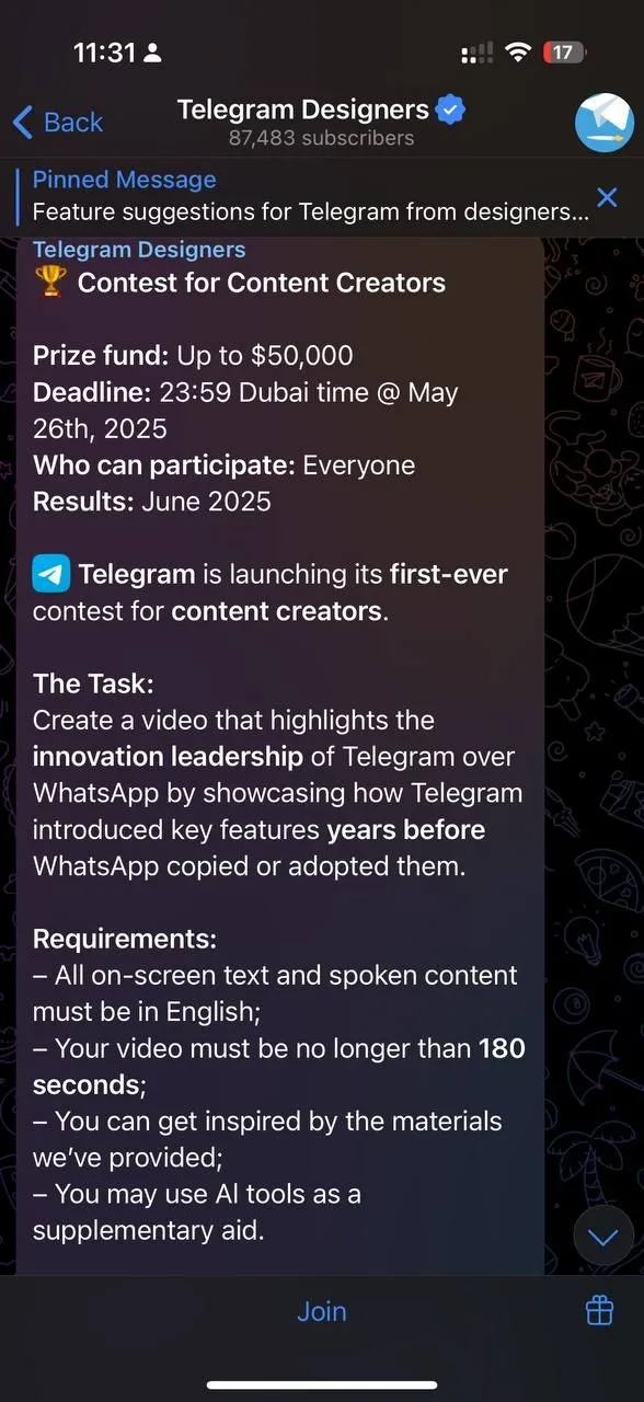 Hướng dẫn chiến dịch "dìm hàng" WhatsApp của Telegram trên kênh chính thức
