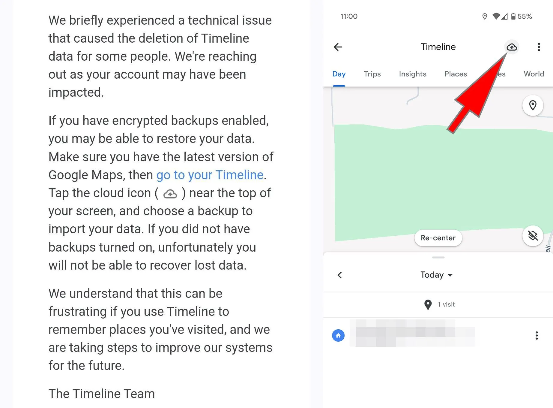 Hướng dẫn khôi phục dữ liệu dòng thời gian Google Maps bị xóa