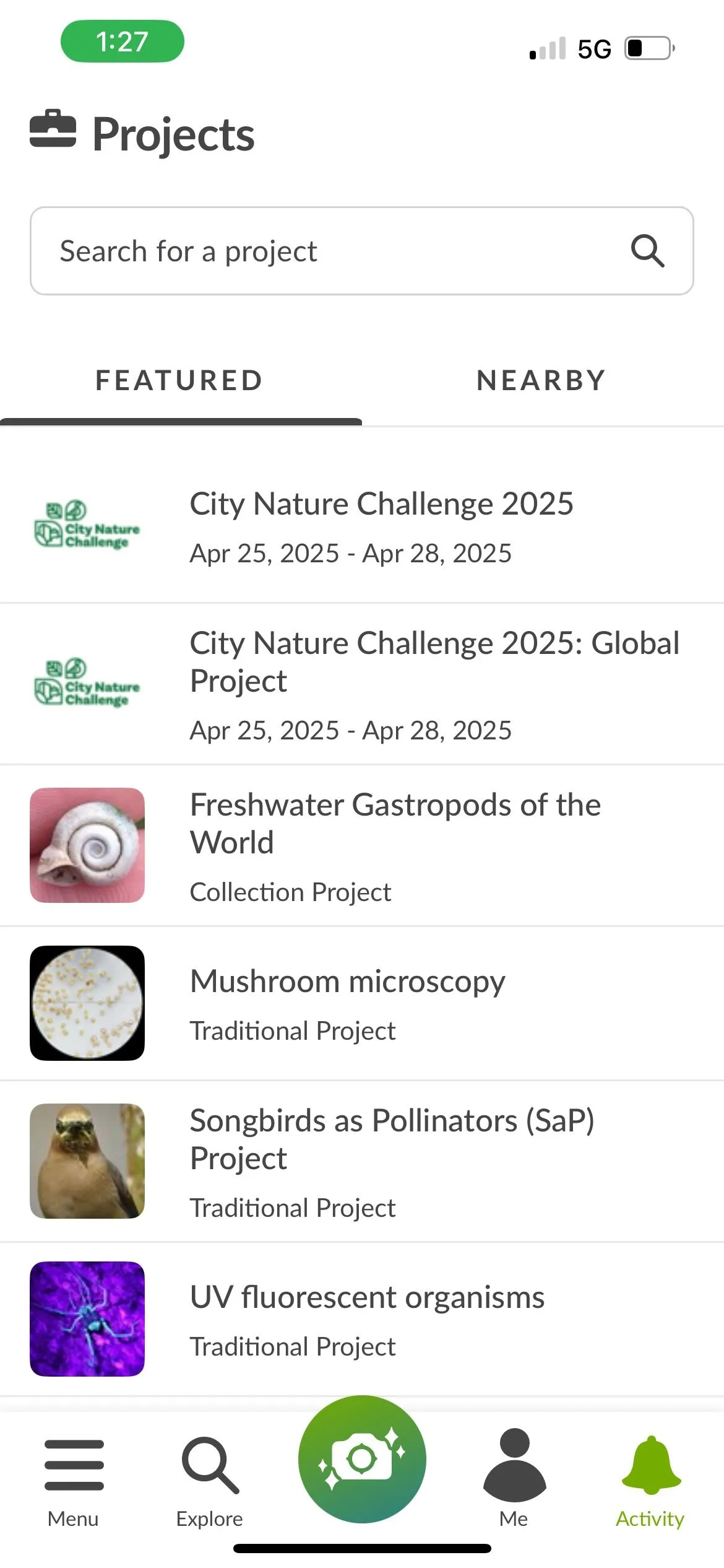 iNaturalist hiển thị thông tin nhận dạng một loài chim với phần trăm độ tin cậy