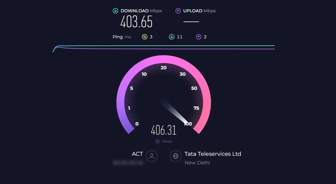 Kết quả kiểm tra tốc độ internet trên Ookla hiển thị Mbps và MBps
