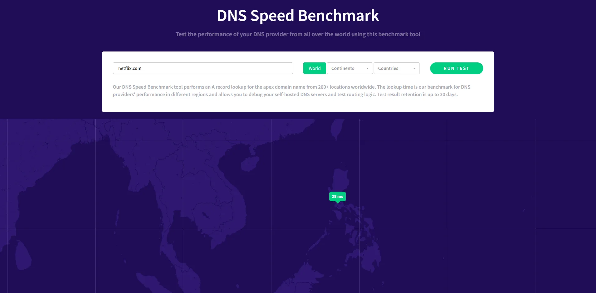 Kết quả kiểm tra tốc độ phản hồi DNS của Cloudflare 1.1.1.1 so với DNS mặc định