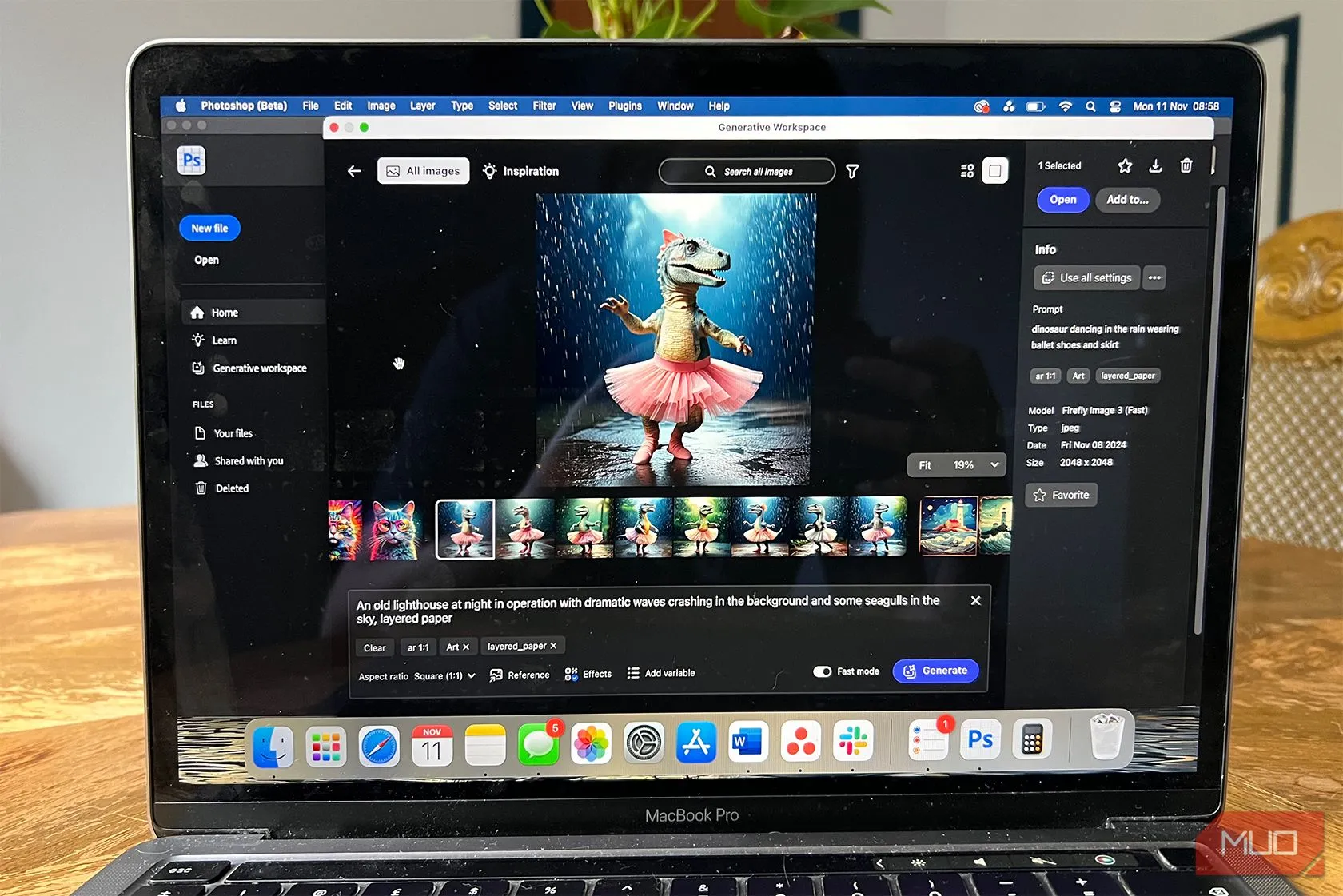 Không gian làm việc Generative Workspace của Photoshop Beta