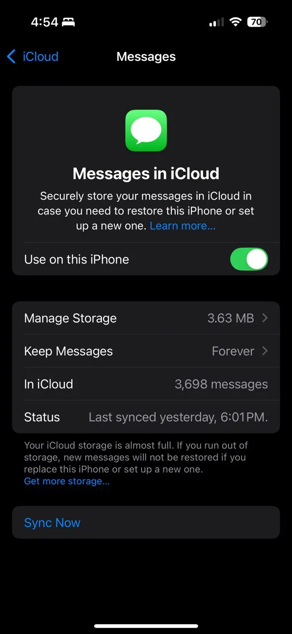Kiểm tra dung lượng sao lưu của từng ứng dụng trong cài đặt iCloud