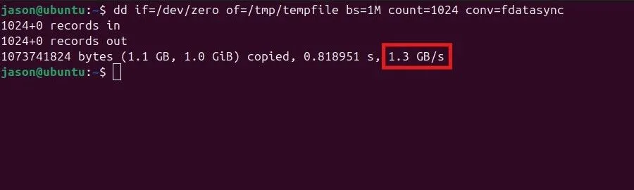 Kiểm tra tốc độ ghi SSD trên Linux bằng lệnh dd