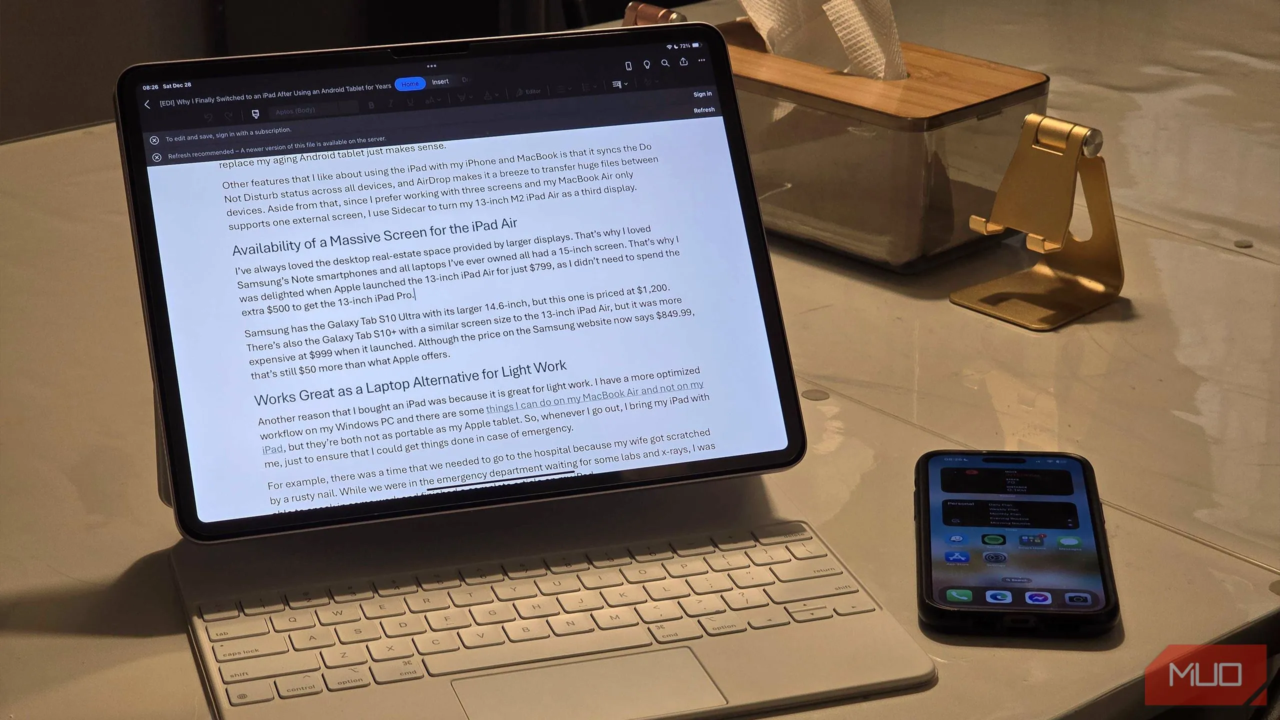 Làm việc hiệu quả mọi lúc mọi nơi trên iPad Air, thay thế laptop cho các tác vụ nhẹ
