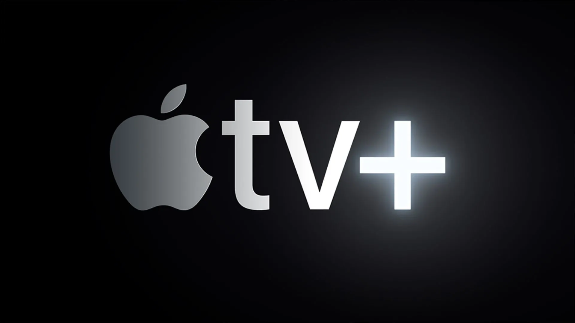 Logo Apple TV+ màu trắng trên nền đen, biểu tượng của dịch vụ xem phim trực tuyến.