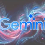 Logo Google Gemini AI trên nền đen