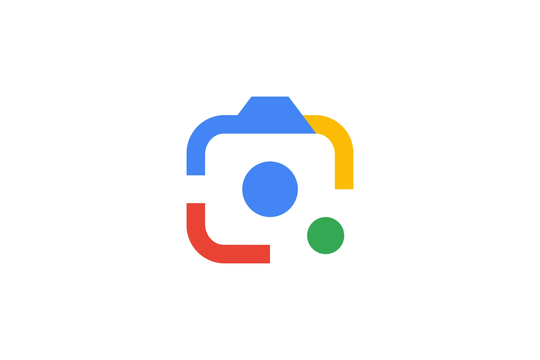 Logo Google Lens trên nền trắng, đại diện cho công cụ tìm kiếm bằng hình ảnh.