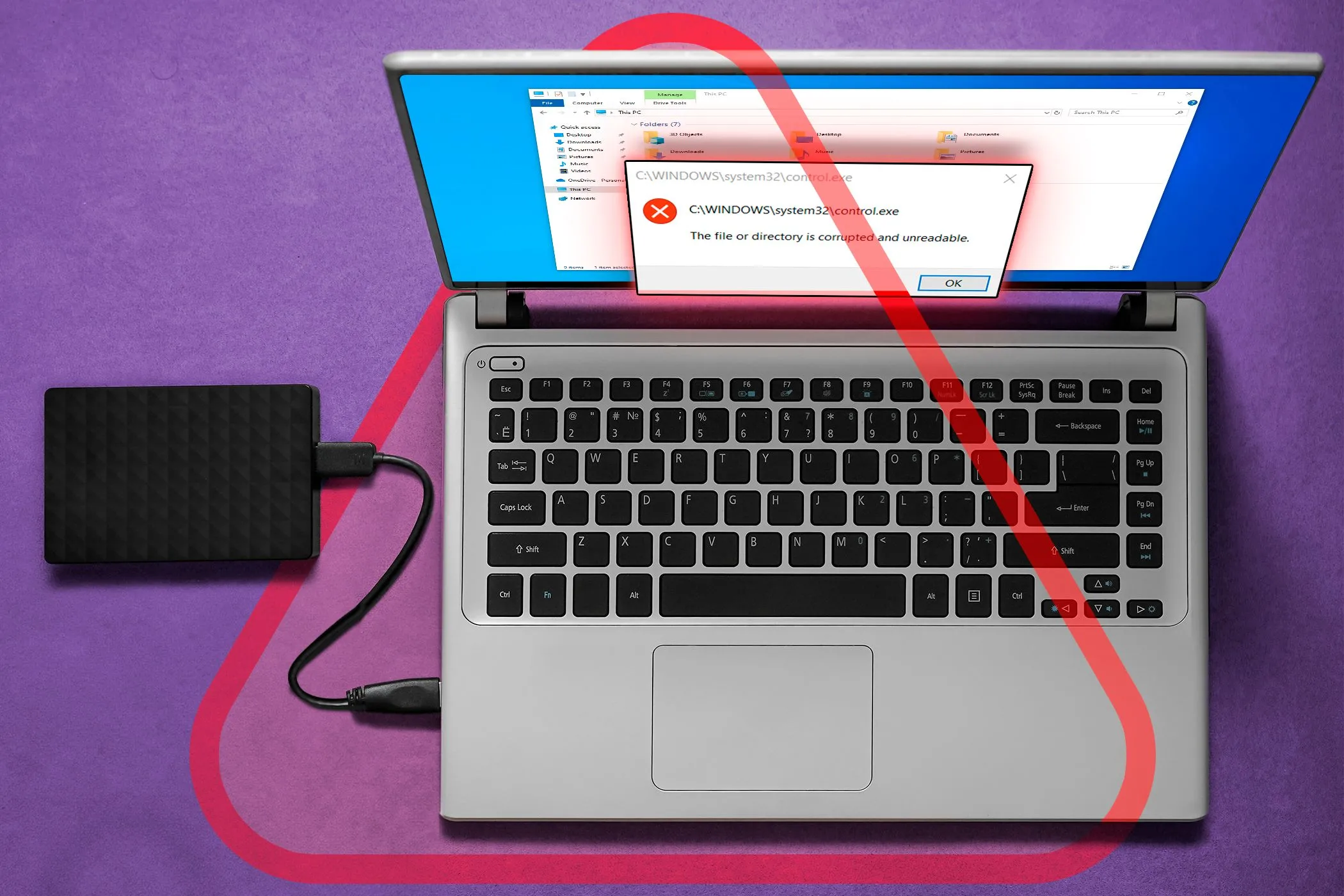 Lỗi kết nối ổ cứng ngoài do vấn đề tương thích BitLocker hoặc truy cập dữ liệu đã mã hóa.
