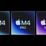 M4, M4 Pro, và M4 Max đặt cạnh nhau