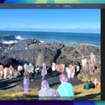 MacBook đang sử dụng tính năng Clean Up trong ứng dụng Ảnh để loại bỏ nhiều người khỏi bức hình.