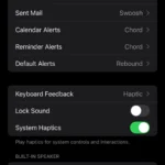 Màn hình cài đặt Âm thanh & Cảm ứng trên iPhone với tùy chọn Giới hạn Âm lượng.