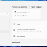 Màn hình cài đặt cho phép tùy chỉnh phím Copilot trên bàn phím trong Windows 11