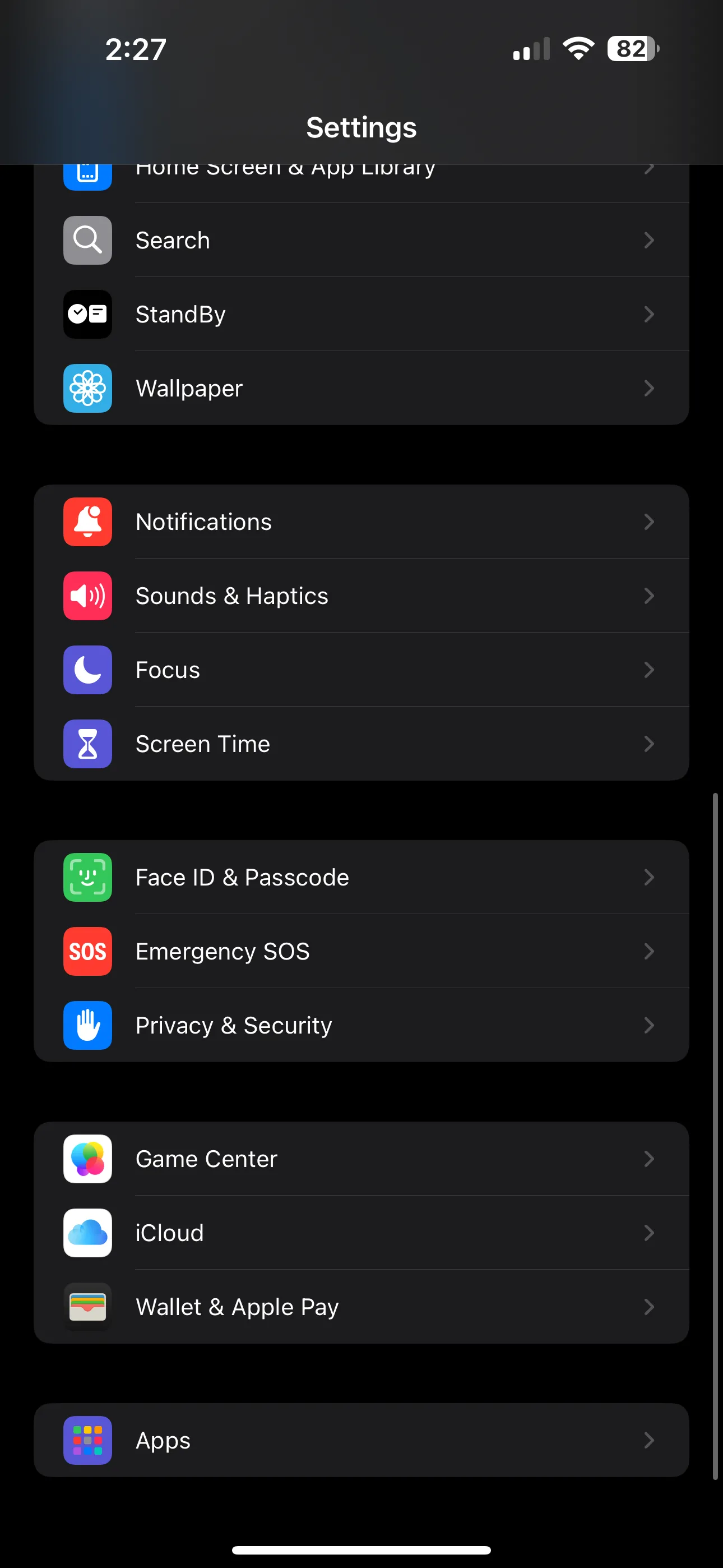 Màn hình cài đặt Face ID và mật mã trên iPhone