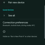 Màn hình cài đặt ghép nối Bluetooth trên điện thoại Android, hiển thị tùy chọn 'Ghép nối thiết bị mới'.