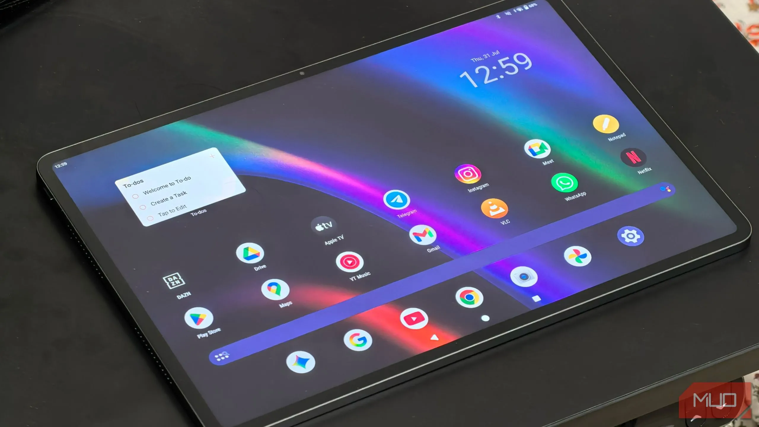 Màn hình chính tablet Infinix XPAD GT giao diện Android thuần