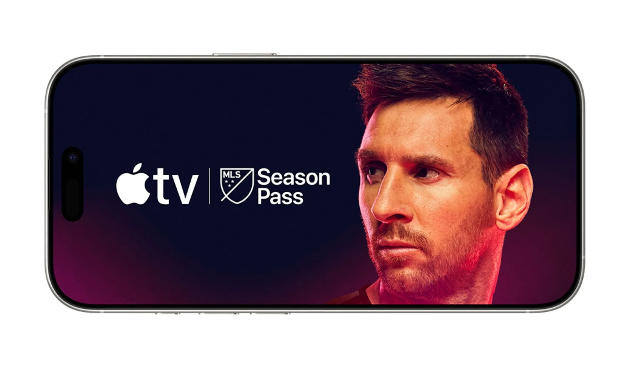 Màn hình iPhone với biểu tượng Apple TV và MLS Season Pass