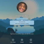 Màn hình khóa macOS hiển thị bong bóng gợi ý mật khẩu (password hint) khi người dùng nhập sai, minh họa tính năng gợi ý mật khẩu.