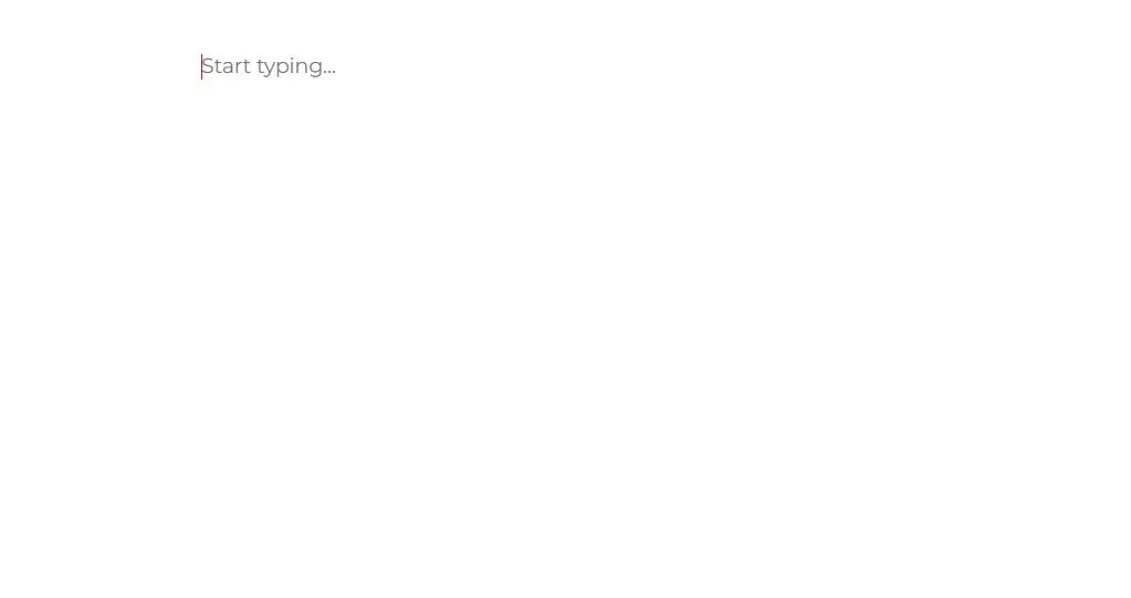 Màn hình khởi động The Most Dangerous Writing App với con trỏ nhấp nháy, thể hiện giao diện đơn giản.