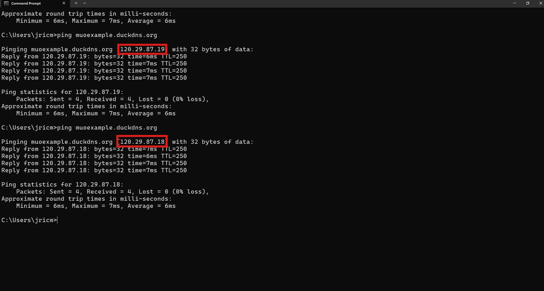 Màn hình kiểm tra trạng thái Dynamic DNS trên OpenWrt xác nhận DuckDNS đã hoạt động thành công sau khi cấu hình và cập nhật IP