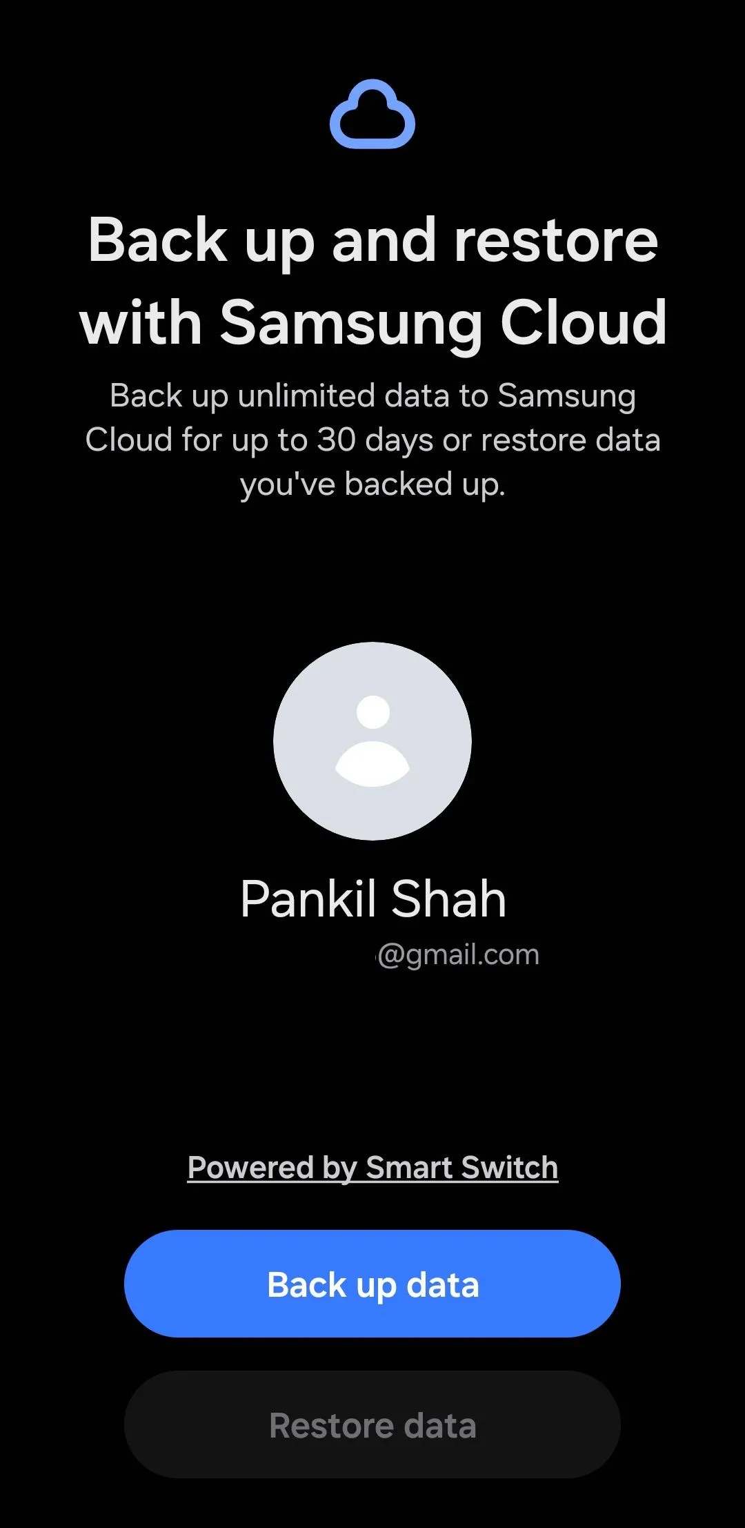 Màn hình sao lưu và khôi phục với Samsung Cloud trên điện thoại Samsung