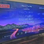 Màn hình Smart TV hiển thị ứng dụng giải trí thông thường, minh họa giao diện có thể bị quảng cáo độc hại che phủ.