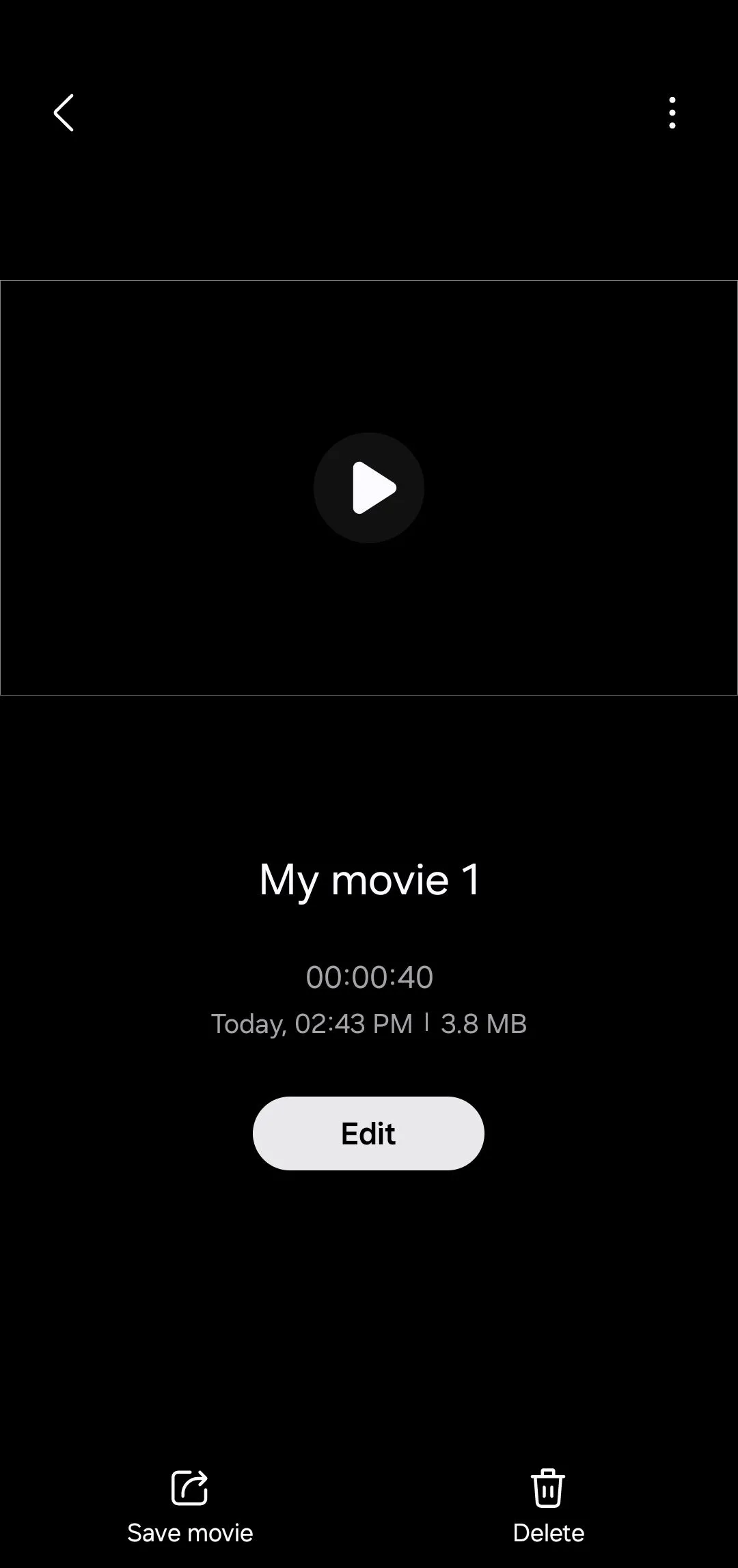 Màn hình ứng dụng Samsung Studio trên điện thoại Galaxy hiển thị các dự án video đang được chỉnh sửa