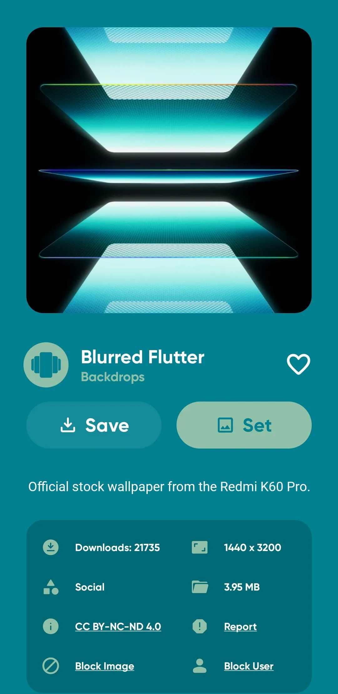 Menu điều hướng và các danh mục hình nền trong ứng dụng Backdrops trên hệ điều hành Android
