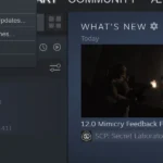 Menu Steam với tùy chọn chuyển sang sang chế độ ngoại tuyến