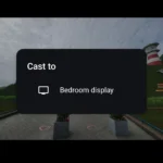Menu truyền hình ảnh từ ứng dụng Google Photos lên TV thông qua biểu tượng Cast