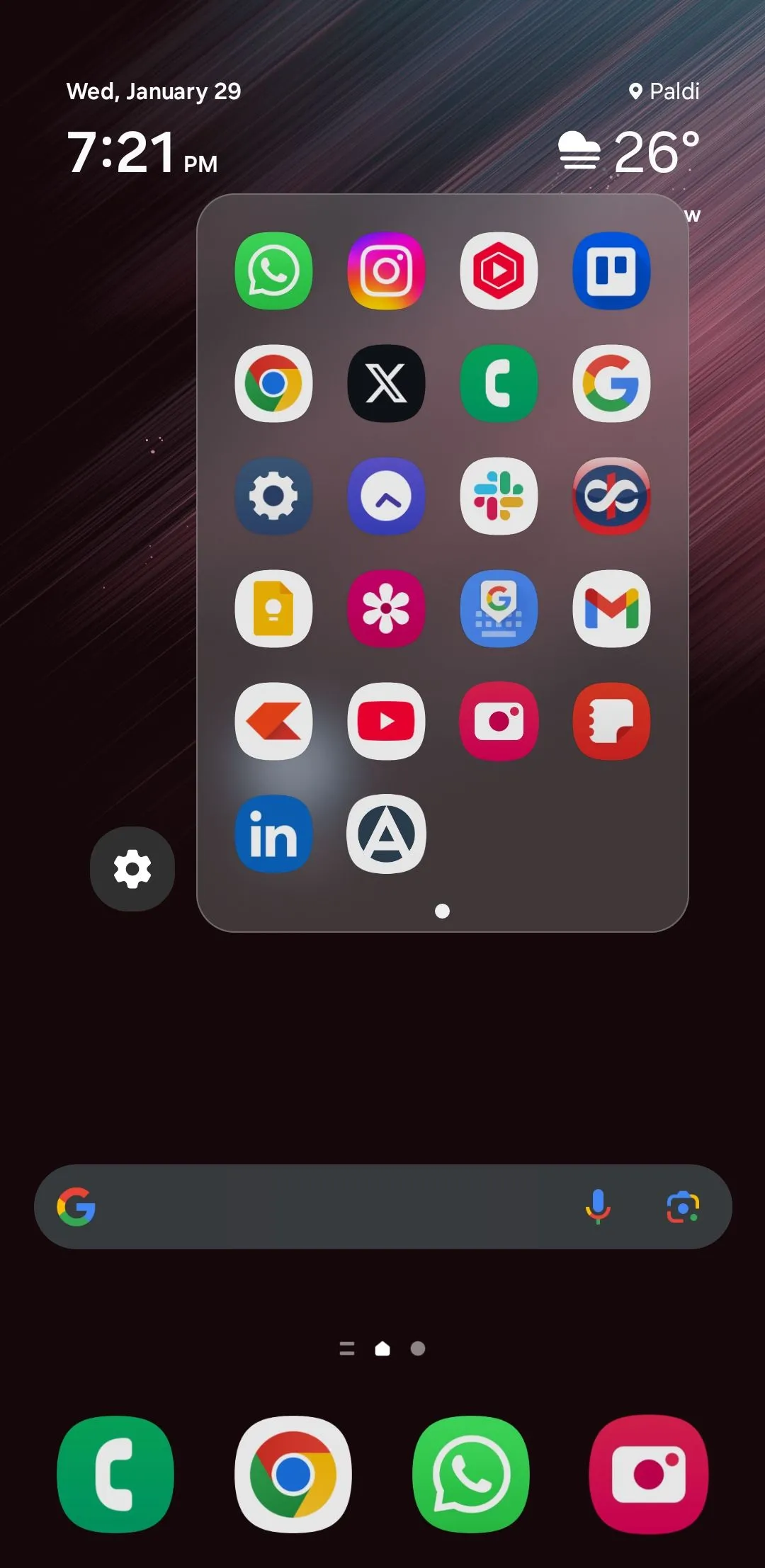 Menu ứng dụng có thể truy cập bằng cử chỉ trên điện thoại Samsung, được kích hoạt bởi một module trong Good Lock