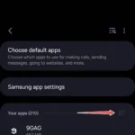 Menu Ứng dụng trong cài đặt Samsung One UI hiển thị tùy chọn xem ứng dụng hệ thống.