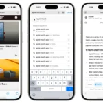 Minh họa giao diện và cách sử dụng tiện ích mở rộng ChatGPT Search trên Safari iPhone