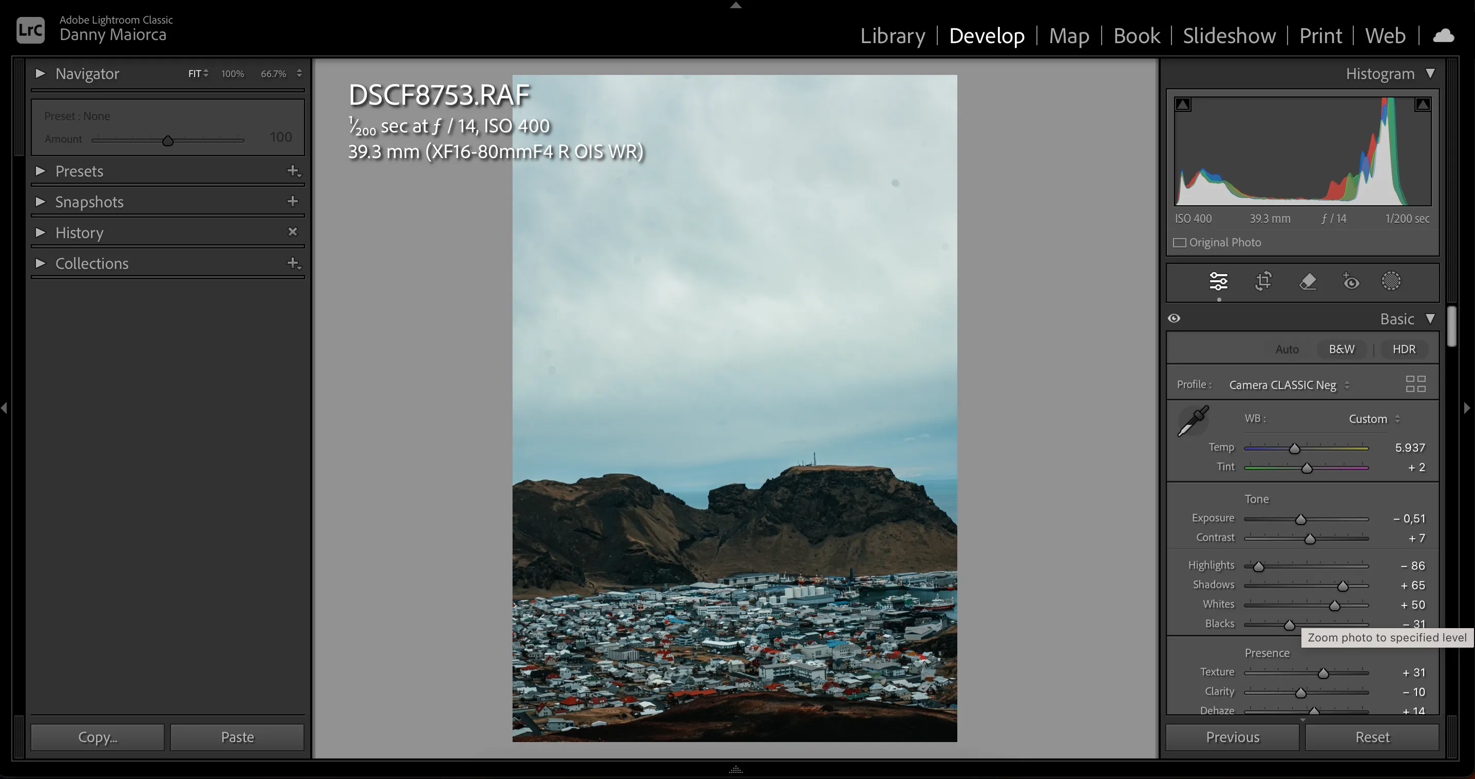 Minh họa màu sắc trong ảnh bị tăng cường tự động bằng AI trong Lightroom, đôi khi gây lệch màu