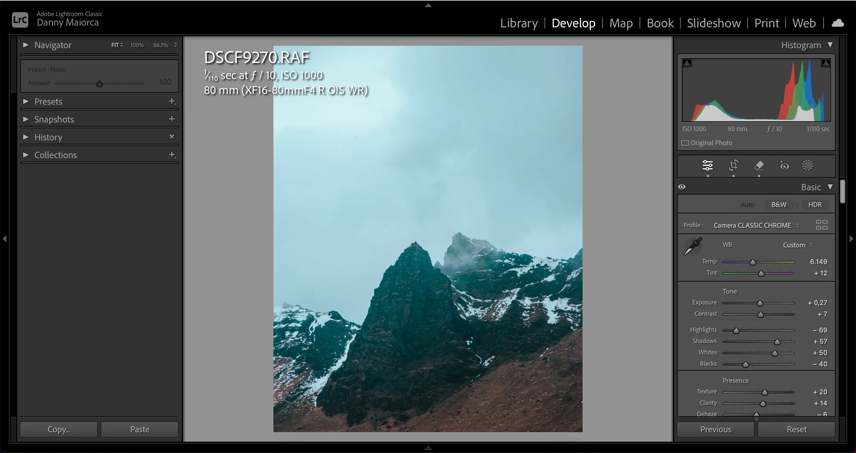 Một bức ảnh được AI chỉnh sửa trong Lightroom, với vẻ ngoài quá &quot;hoàn hảo&quot; và thiếu đi tính nghệ thuật tự nhiên