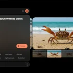 Một hình ảnh được tạo bởi ImageFX mô tả con cua trên bãi biển với ánh sáng tự nhiên.