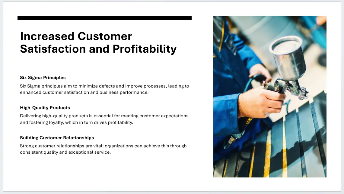 Một slide PowerPoint được Copilot thiết kế với bố cục cơ bản.