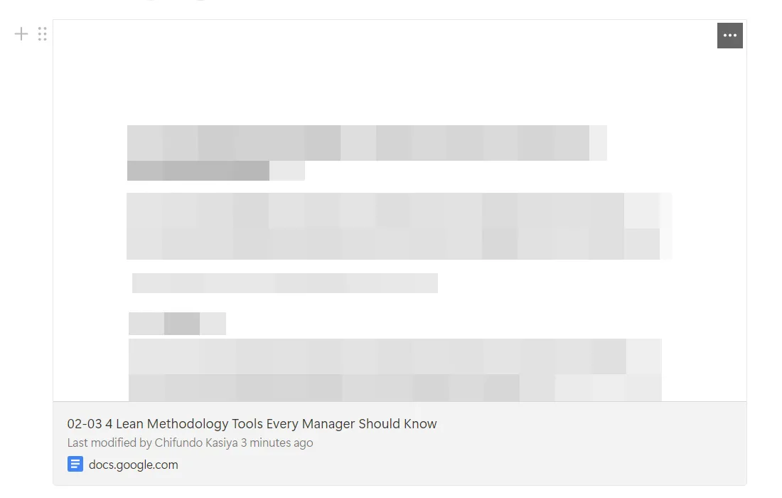Một tài liệu Google Docs được nhúng vào Notion.